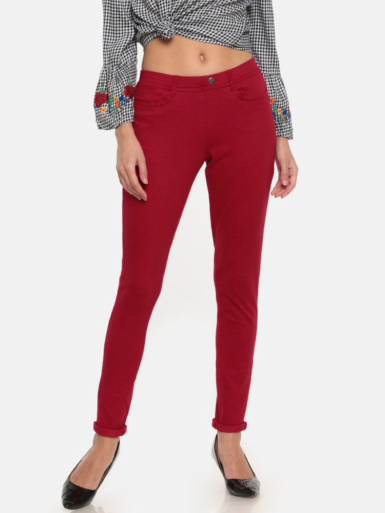 GO COLORS Red Jegging Price in India Buy GO COLORS Red Jegging online at Flipkart