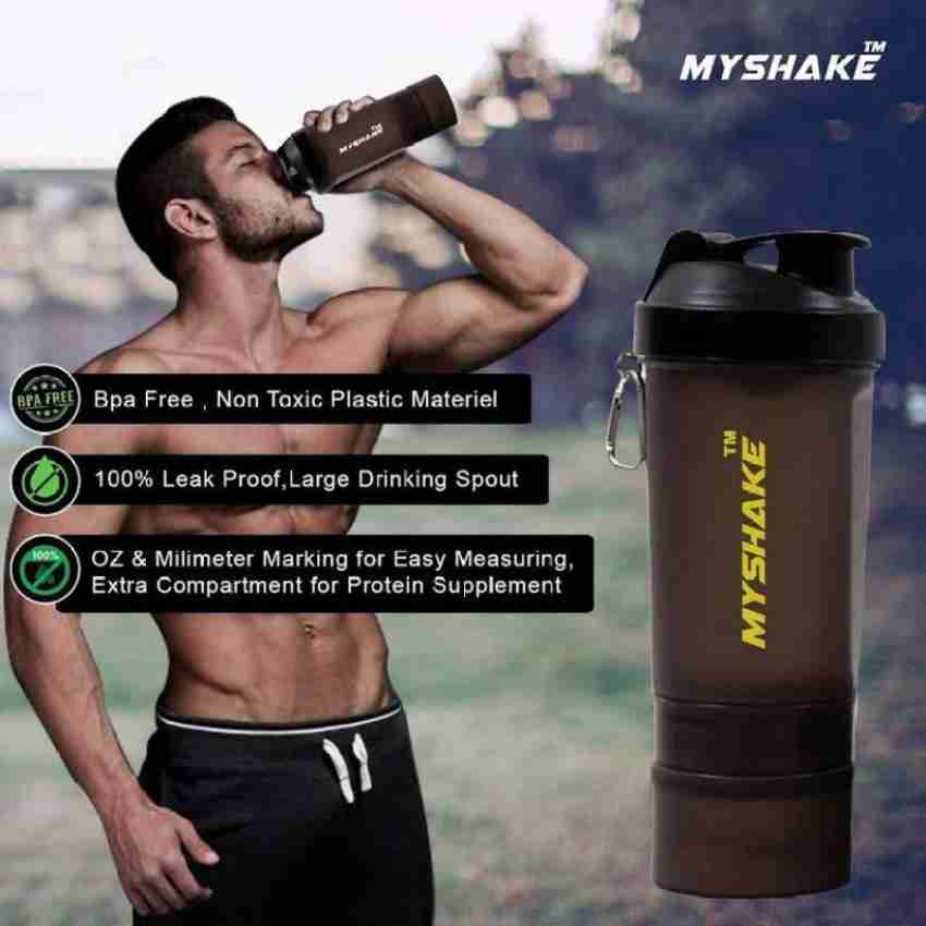 600ml Protein Powder Shaker Bottle Leak Proof Water Bottle for Gym