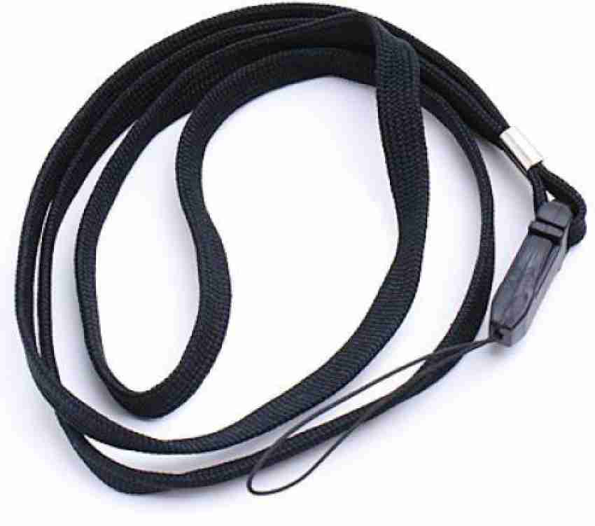 Generic Detachable Ring Neck Strap Lanyard Black for Cell Phone ID Card  Holder