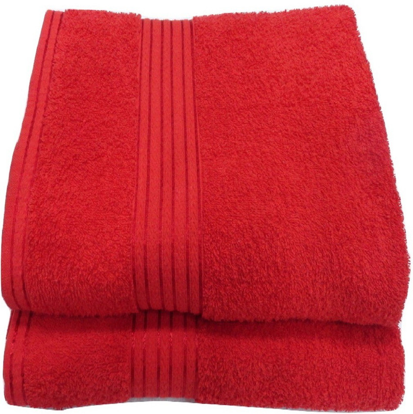 Deep red bath towels outlet