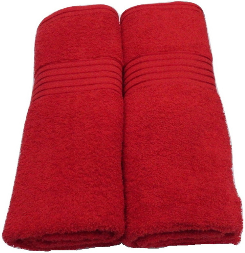Deep red bath towels outlet