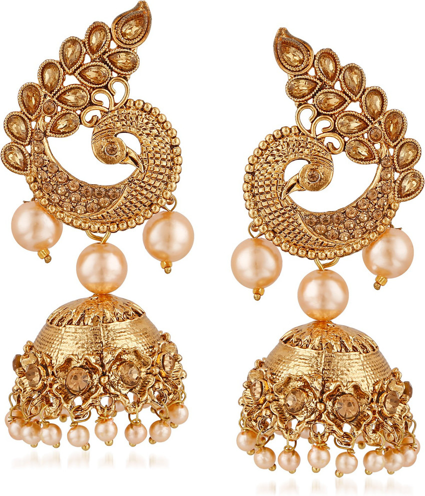 Flipkart.com - Buy MEENAZ Wedding Bridal Gold Pearl Peacock Kundan ...