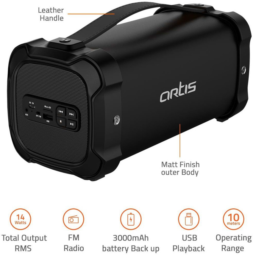 Artis bt90 wireless portable bluetooth speaker clearance