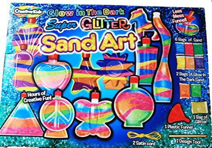 Creative Kids Glow in The Dark Super Glitter Sand Art Kit