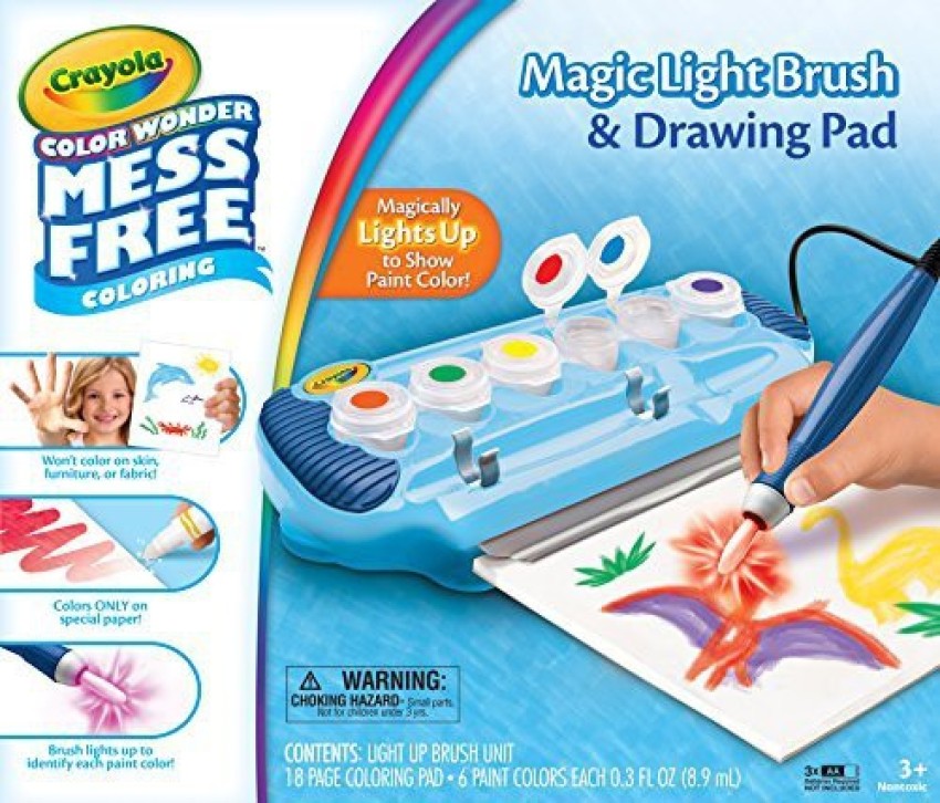 CRAYOLA Color Wonder Magic Light Brush & Drawing Pad, Mess Free Coloring,  Ages 3, 4, 5, 6, 7 - Color Wonder Magic Light Brush & Drawing Pad, Mess  Free Coloring, Ages 3