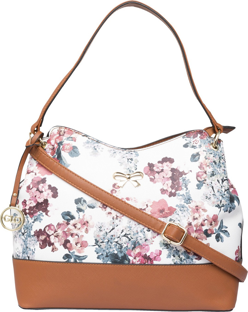Flower top print handbags