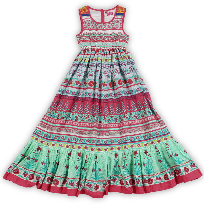 BIBA Girls Midi Knee Length Casual Dress Price in India Buy BIBA
