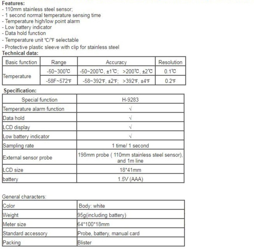 DR YONIMED Manual Room Temperature Thermometer -40 Deg C