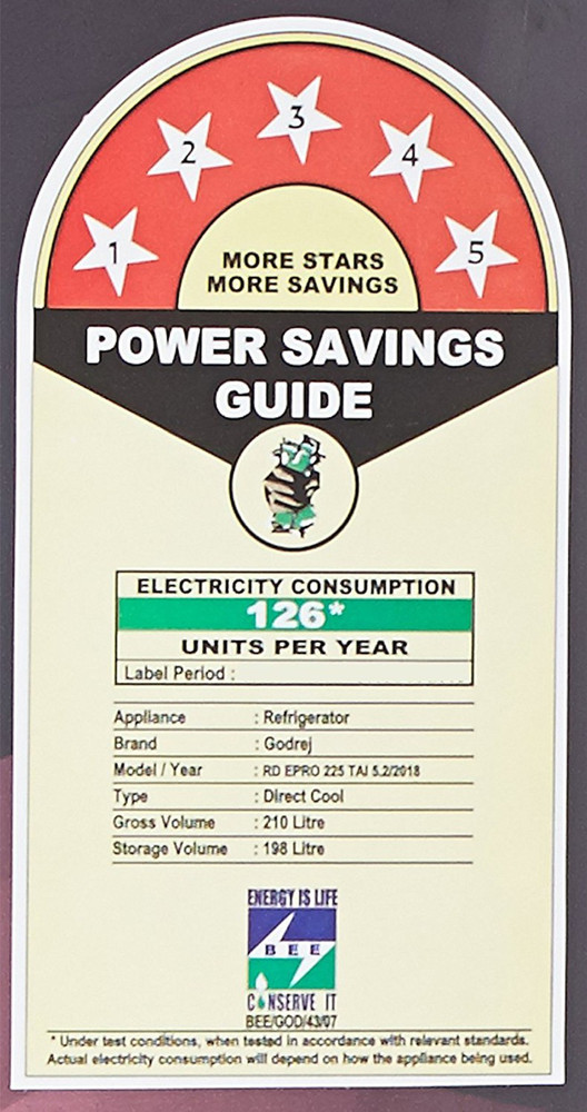 5 star fridge electricity consumption hot sale