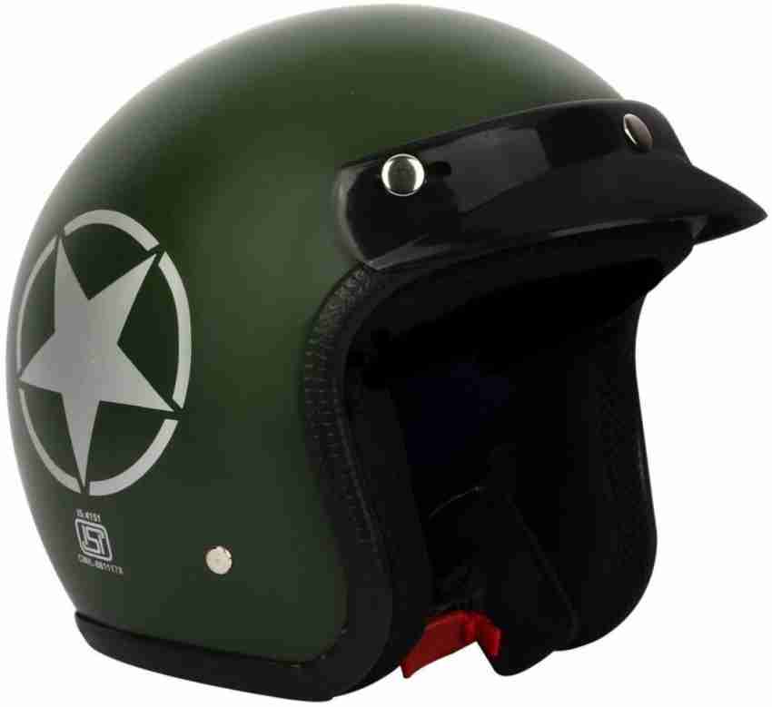 AutoVHPR O2 Military Green Star ISI Certified Dashing Open Face