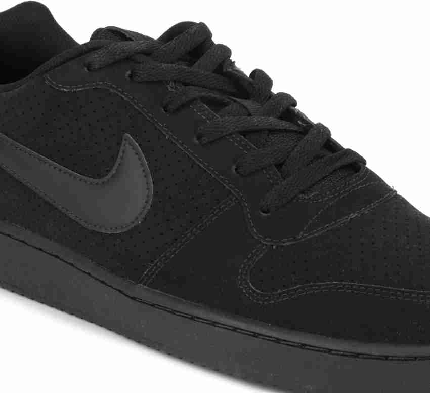 Nike court borough on sale low black mens