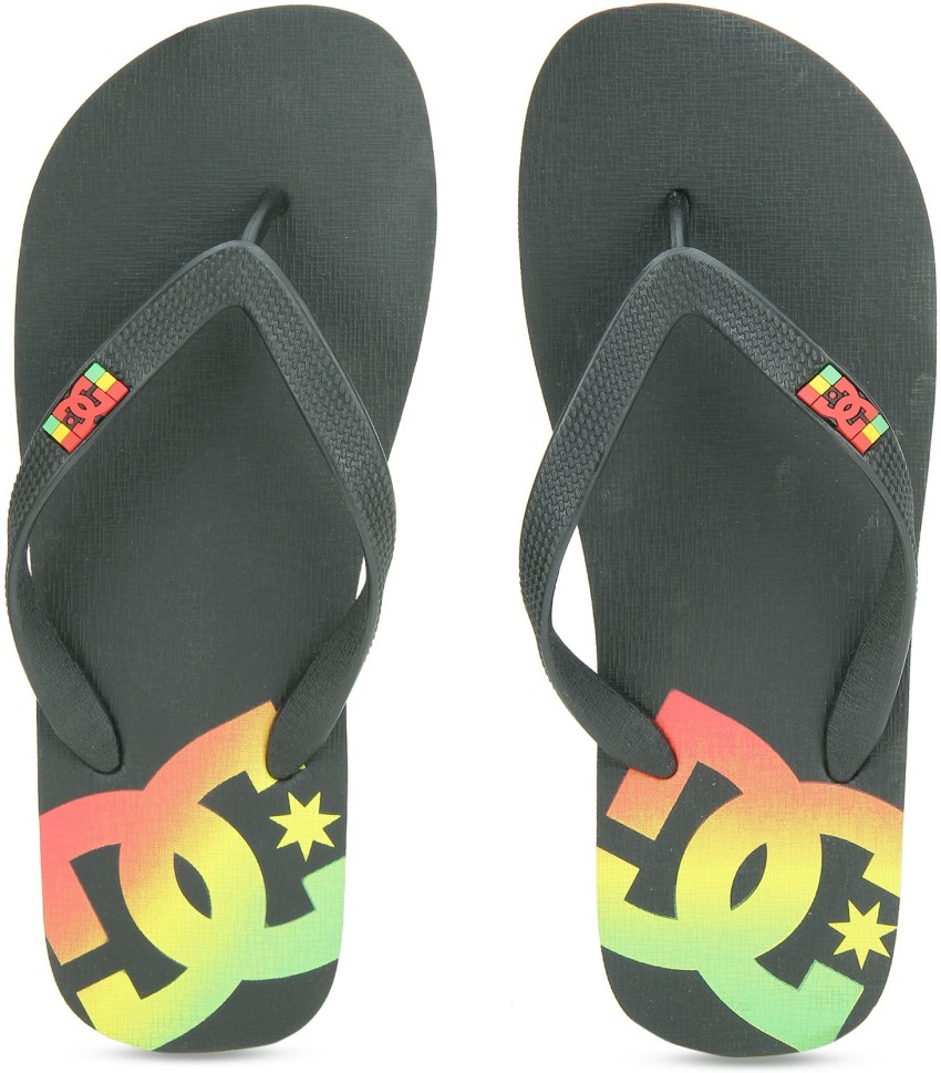 Buy black white black Color DC Men SPRAY Flip Flops Online at