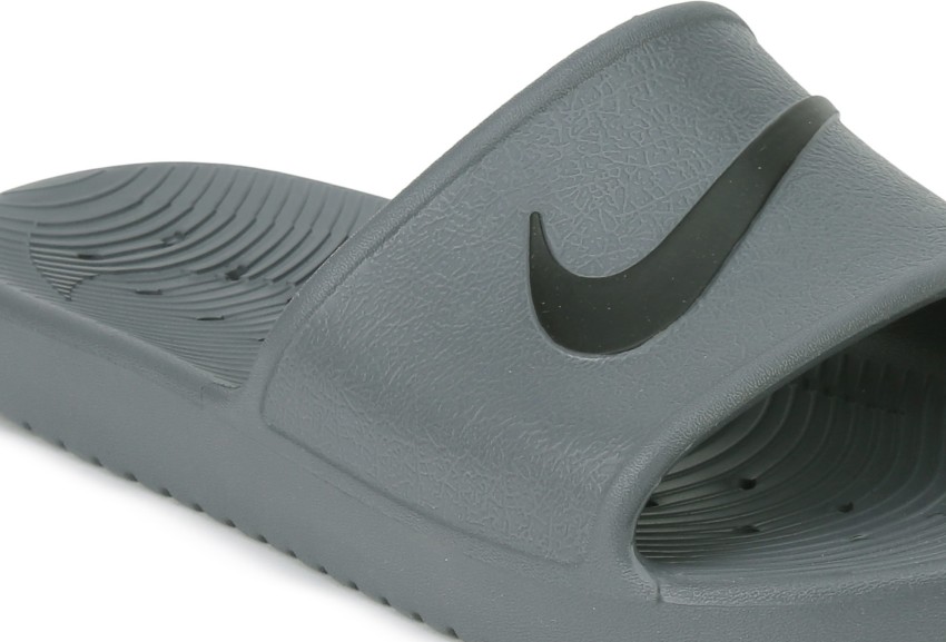 Grey and black online nike slides