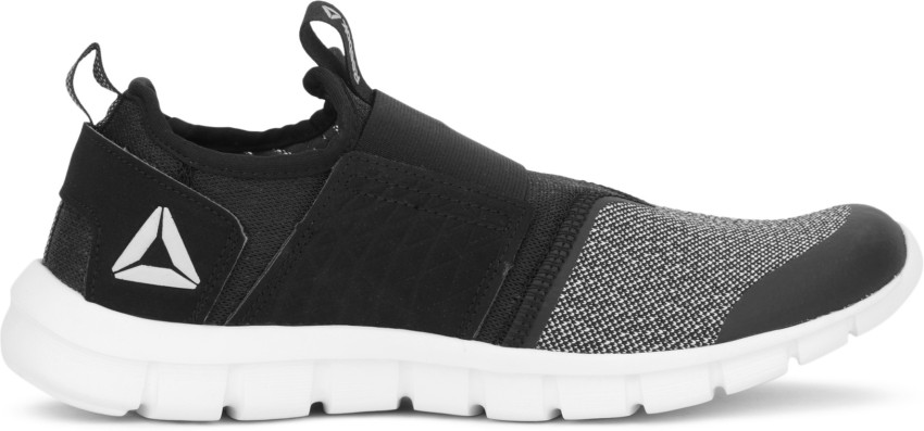 REEBOK HURTLE SLIP ON Running Shoes For Men Buy BLACK WHITE Color REEBOK HURTLE SLIP ON Running Shoes For Men Online at Best Price Shop Online for Footwears in India