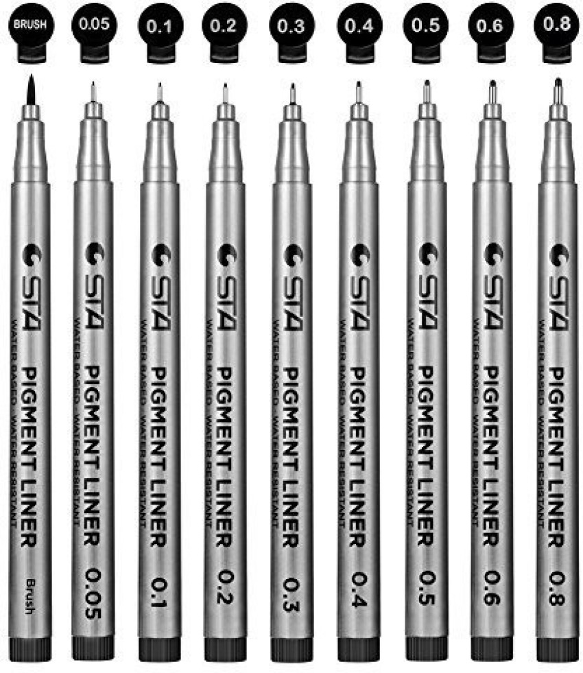 MISULOVE Black Micro-Pen Fineliner Ink Pens - Precision Multiliner