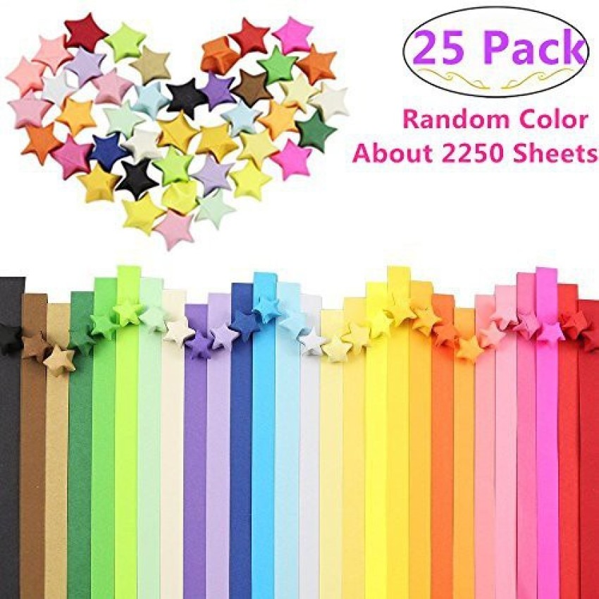 1000 Sheets Origami Star Paper Strips, Double Sided 20 Vivid Colors Lucky  Star Paper, Star Folding Paper Strips, Origami Paper Strips for DIY Arts