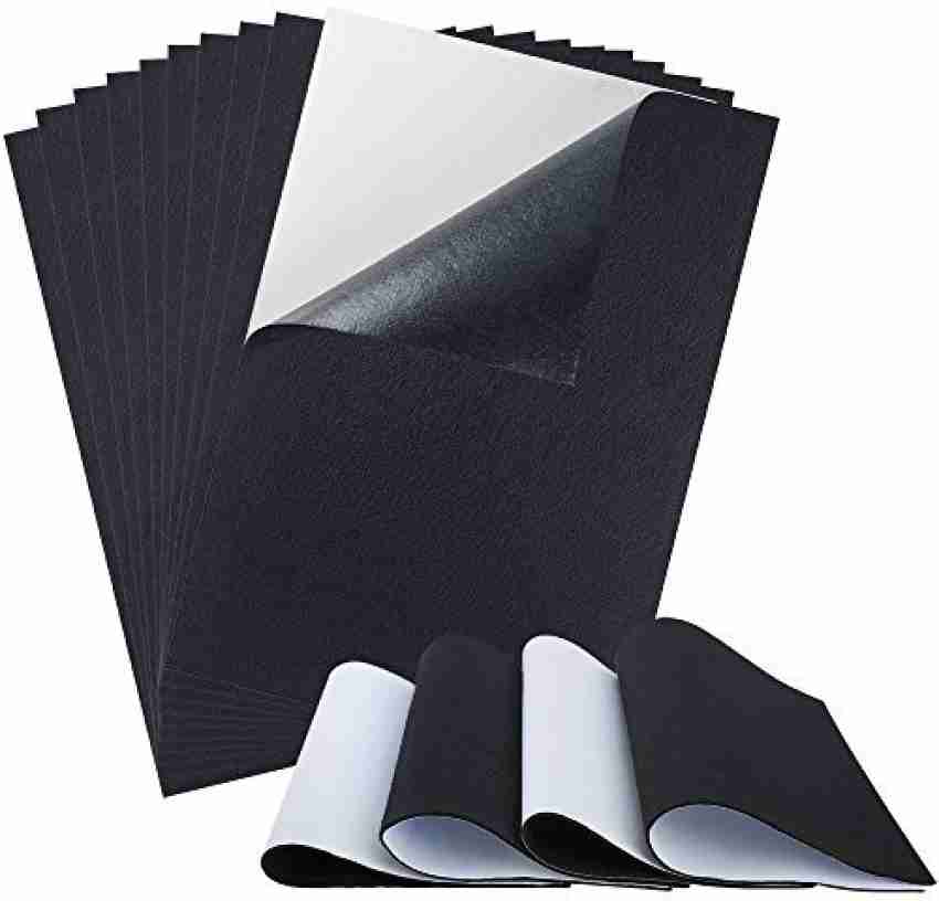 Caydo 20 Pieces Black Craft Adhesive Back Felt Sheets Fabric