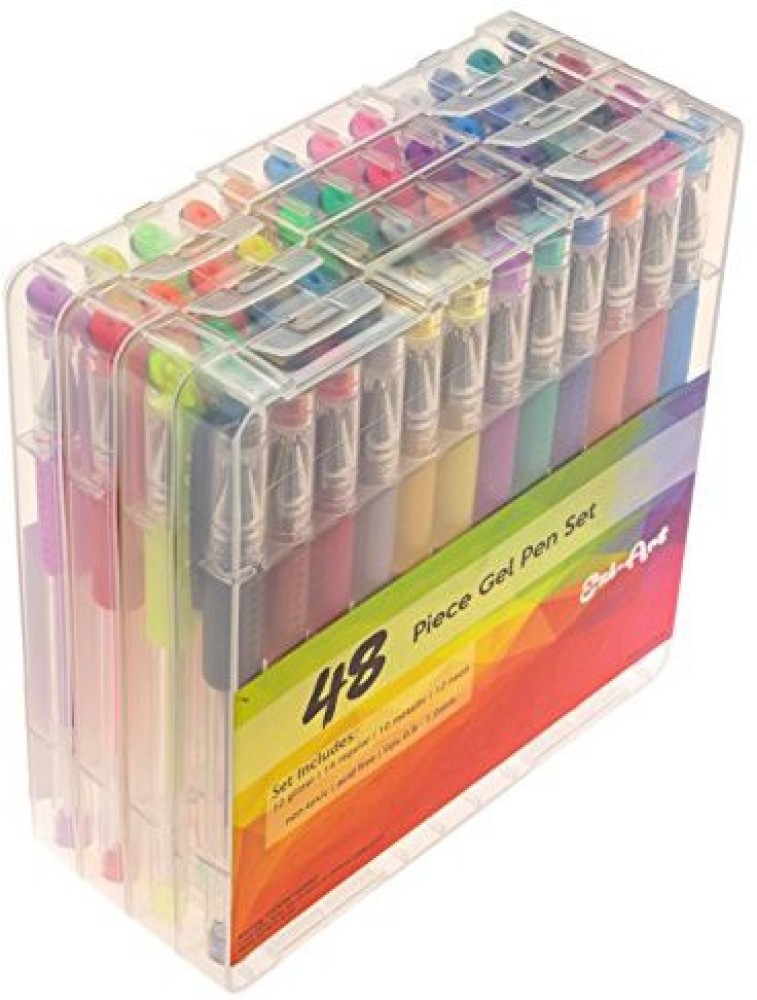 Ezi Art 48Pc Portable Gel Pen Set - The Best Gel Pens For Adult