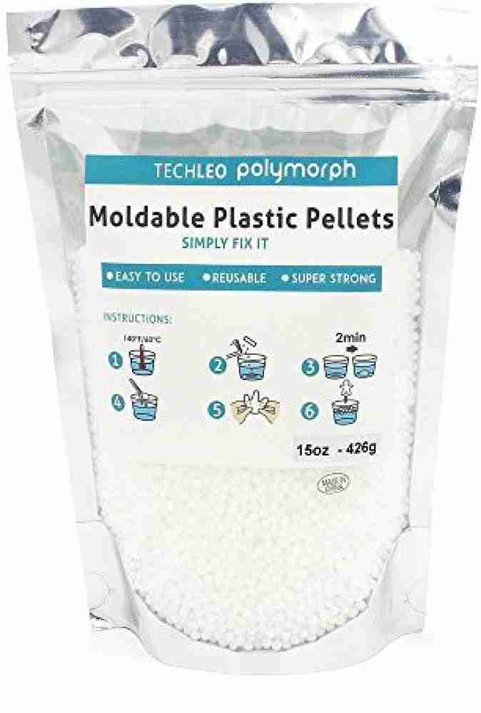 Thermoplastic Beads | Reusable Moldable Plastic | Meltable 3 oz, White