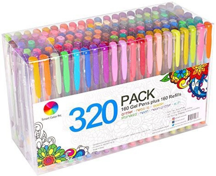 Smart Color Art 100 Colors Gel Pens Set for Adult India