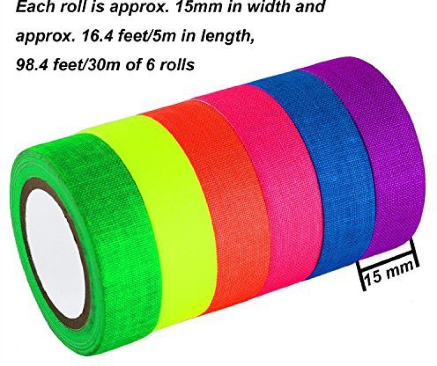 6 Pieces Fluorescent Gaffer Cloth Tape