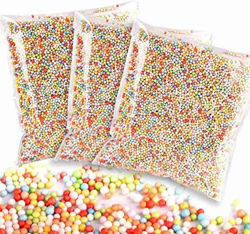 Generic Kuuqa Colorful Mini Foam Balls Small Styrofoam Balls Micro Foam  Beads for Slime 0.08-0.15 Inch Wedding Party Art Craft Decoration  Accessiores, 3 Packs (45000 Balls in Total) - Kuuqa Colorful Mini