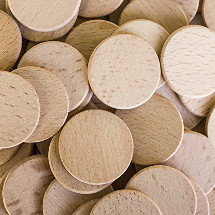 Round deals wooden pieces