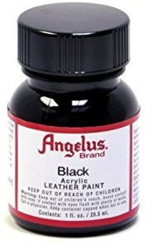 Angelus Acrylic Leather Paint - Black, 1 oz