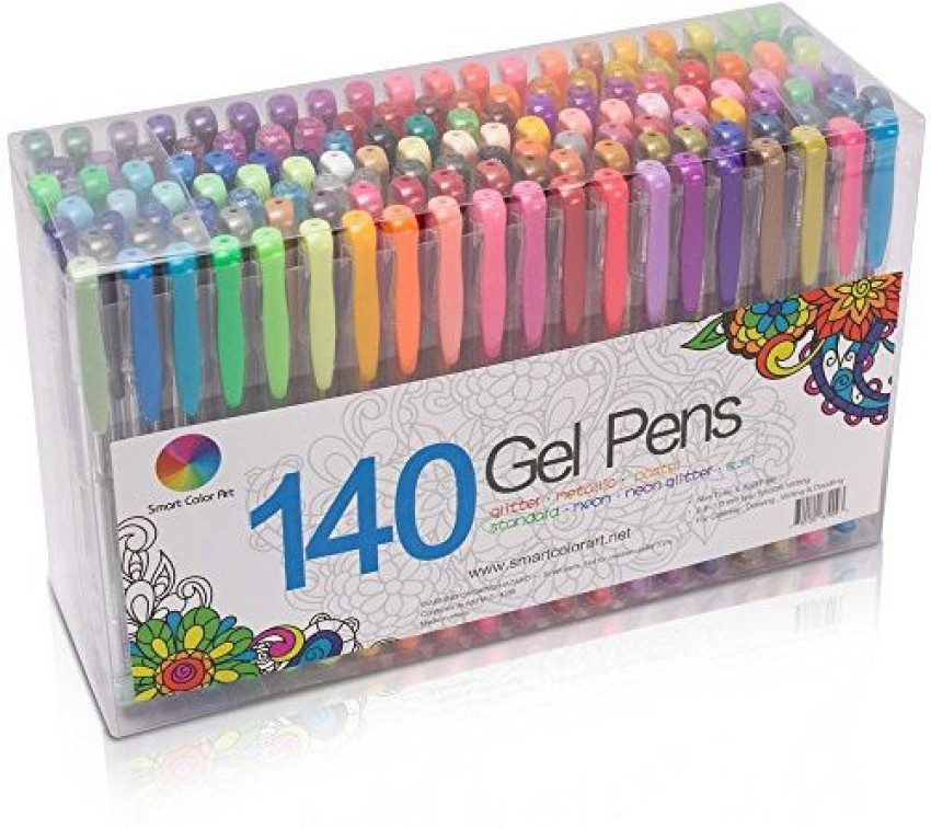 Smart Color Art 100 Colors Gel Pens Set for Adult Coloring Books