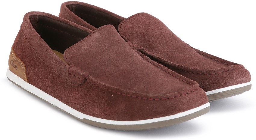 Clarks clearance burgundy loafers