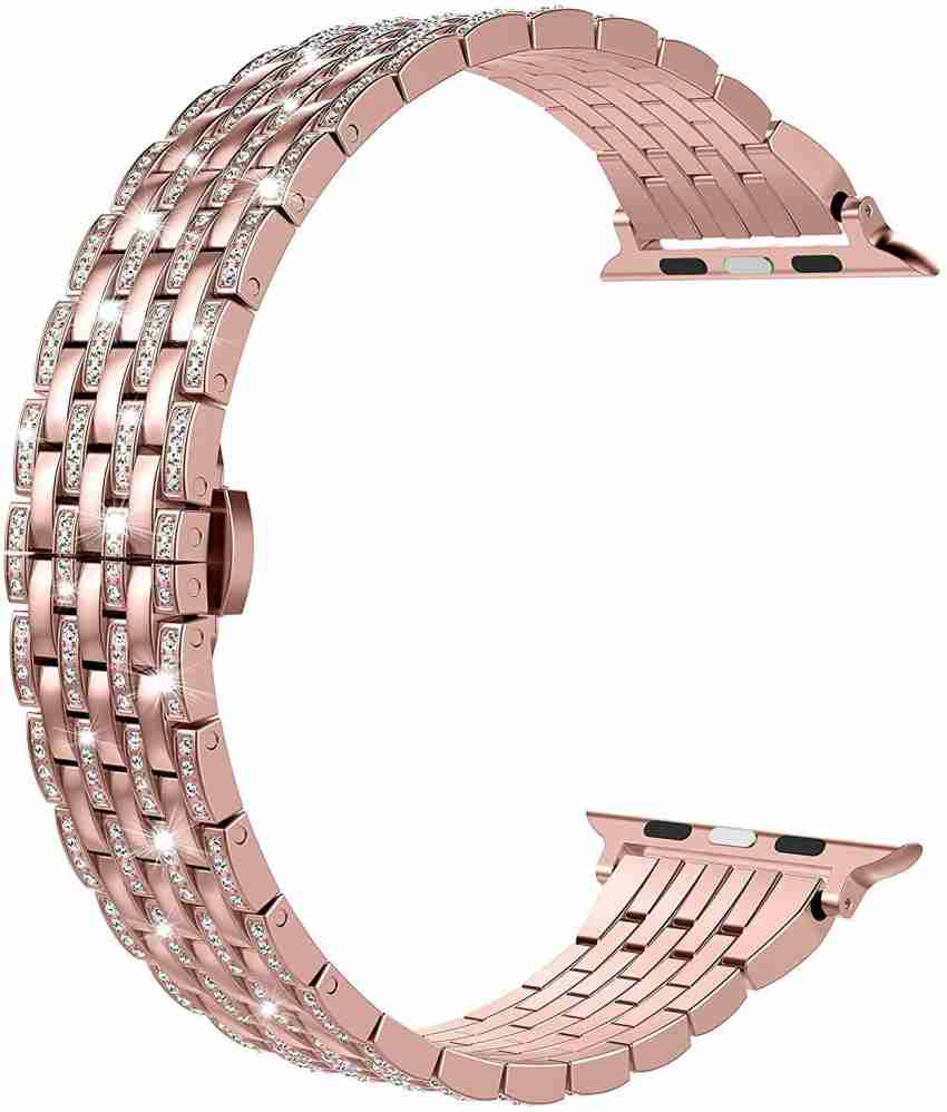 Midkart Apple iWatch 42 mm Rose Gold Milanese Loop Stainless Steel Magnetic  Belt Series 1 / 2 / 3 Smart Watch Strap Price in India - Buy Midkart Apple  iWatch 42 mm