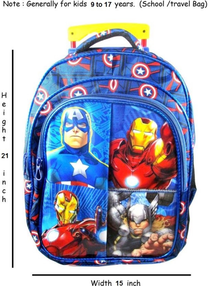 Iron man clearance trolley school bag