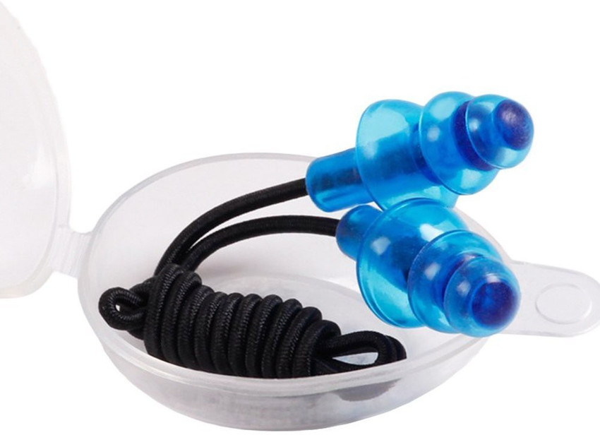 Quinergys Navy Blue Reusable Ear Plugs Corded Noise Cancelling