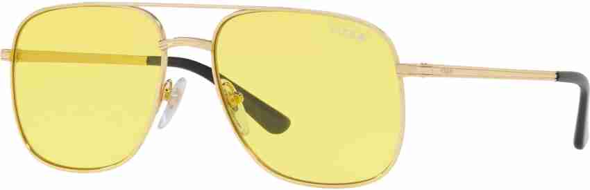 Buy vogue Rectangular Sunglasses Yellow For Women Online Best