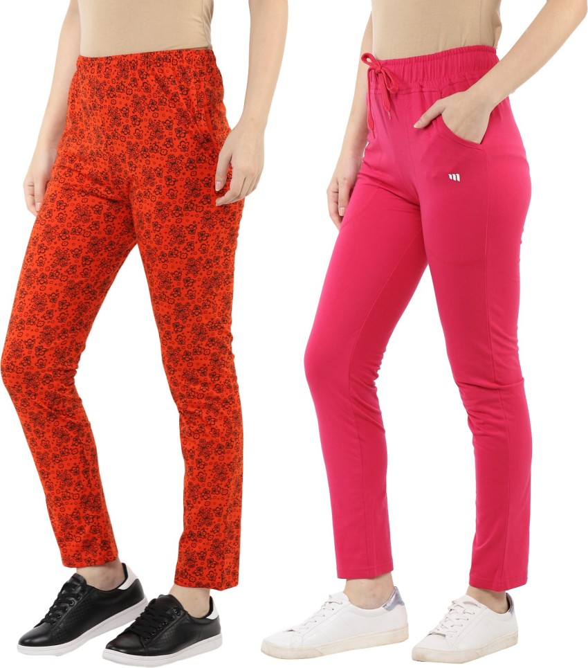 Modeve Printed Women Pink, Orange Track Pants - Buy Modeve Printed Women  Pink, Orange Track Pants Online at Best Prices in India