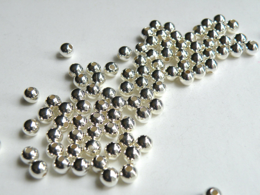 Silver balls for jewellery making sales