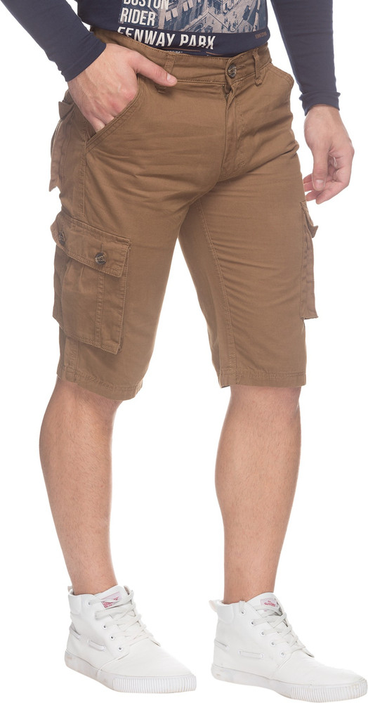 BUFFALO by FBB Solid Men Brown Cargo Shorts Buy BUFFALO by FBB