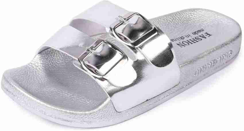 Brauch Brauch Women s Silver Sliders Slides Buy Brauch Brauch