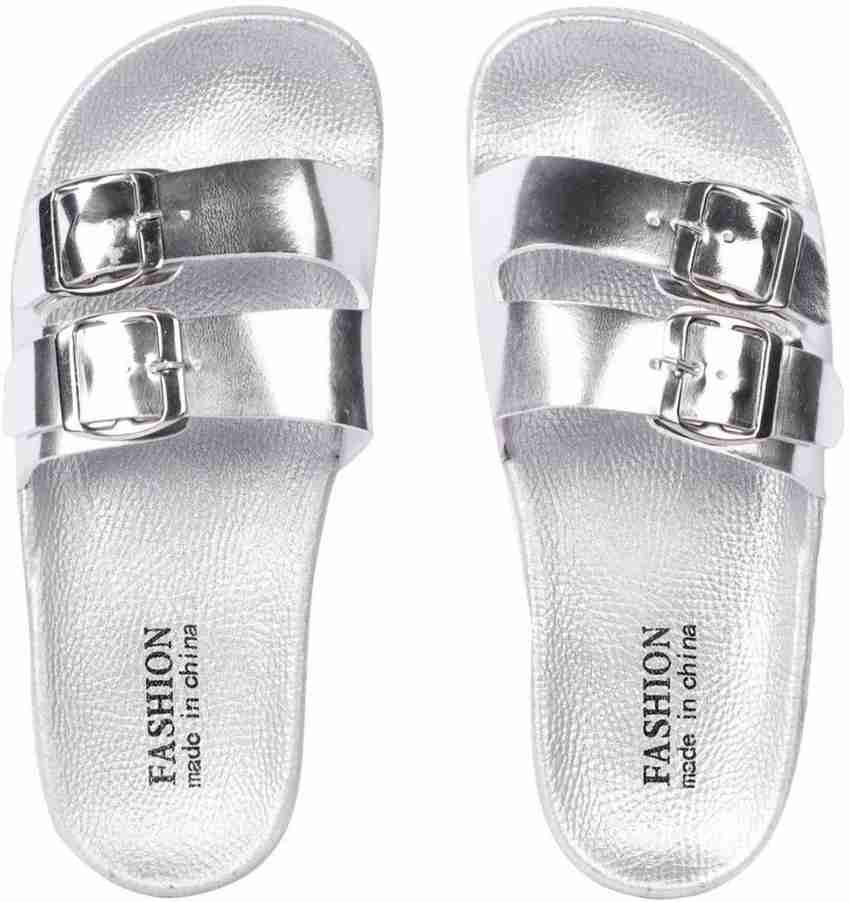 Brauch Women Brauch Women s Silver Sliders Slides Buy Brauch