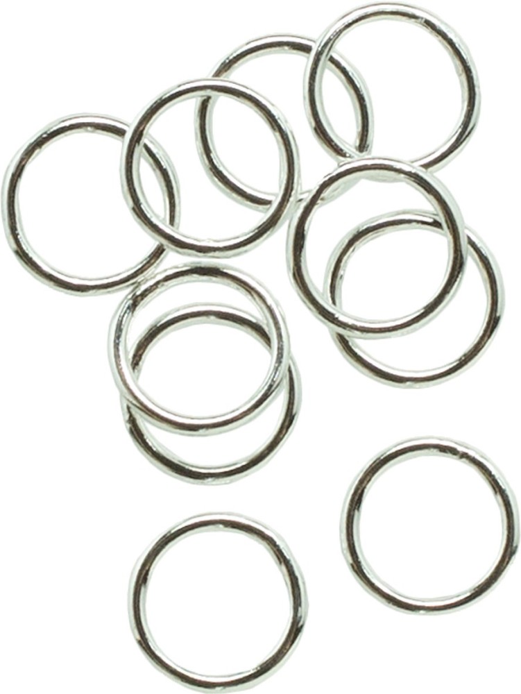  300 pcs Silver Plated Closed Jump Rings 10mm Jewelry