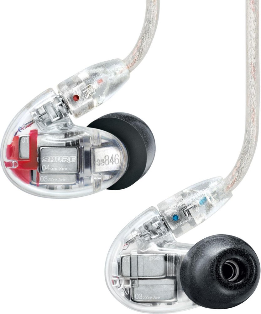 Shure SE 846 Sound Isolating Clear Earphones Wired without Mic