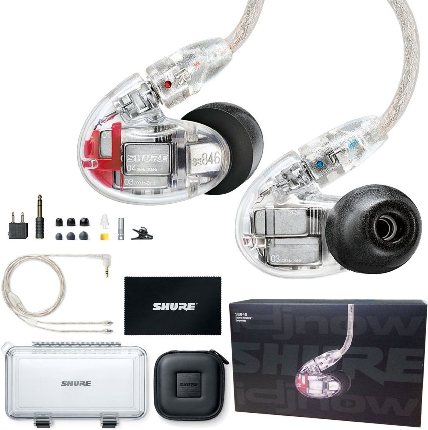 Shure SE 846 Sound Isolating Clear Earphones Wired without Mic