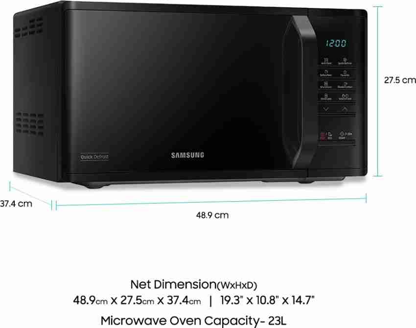 Microonde Samsung Solo Cottura Essenziale 23L MS23K3513AK