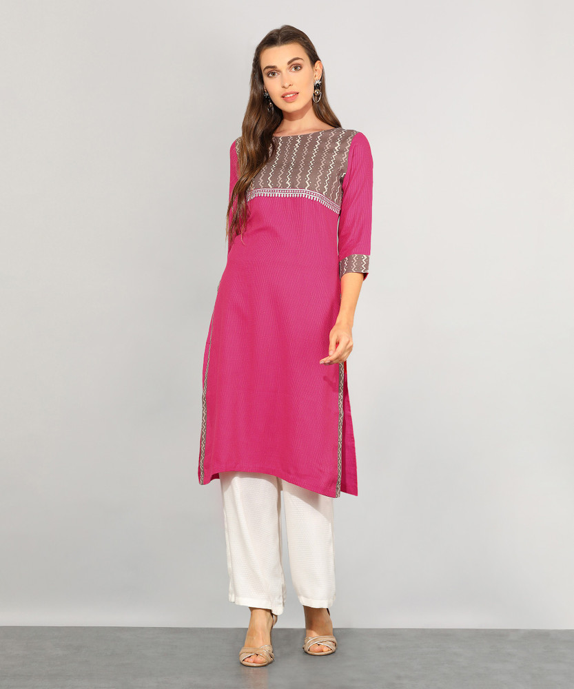 soch Women Printed Straight Kurta Buy Pink soch Women Printed Straight Kurta Online at Best Prices in India Flipkart
