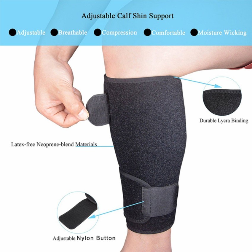 1 Piece Neoprene Compression Calf Sleeve Adjustable Calf Support Sport  Football Running Leg Protection Sleeve Cover Shin Wrap