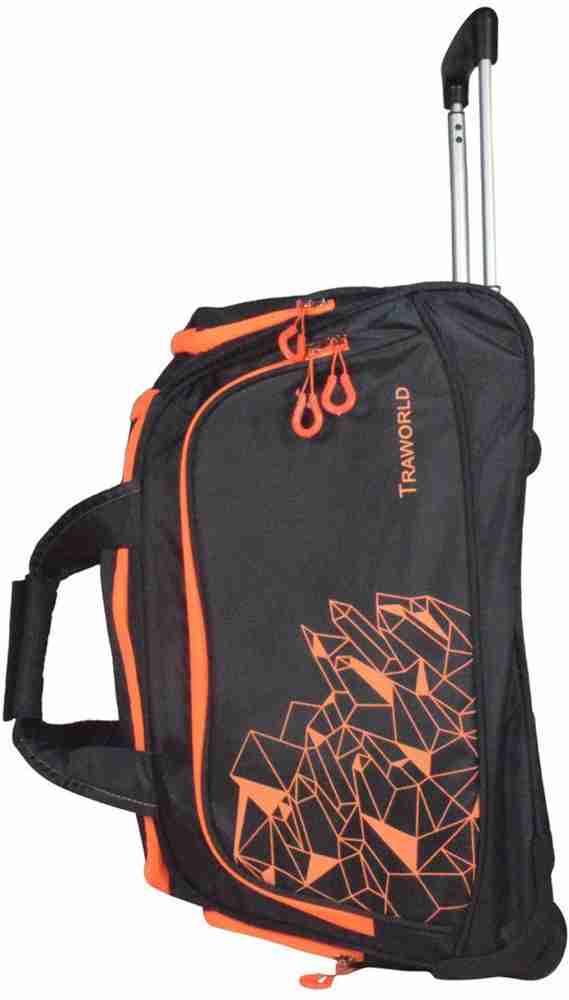 Traworld Duffel Bags with Inbuilt Trolly And 2 Wheels Expandable Cabin Suitcase 2 Wheels 21 inch Black Price in India Flipkart