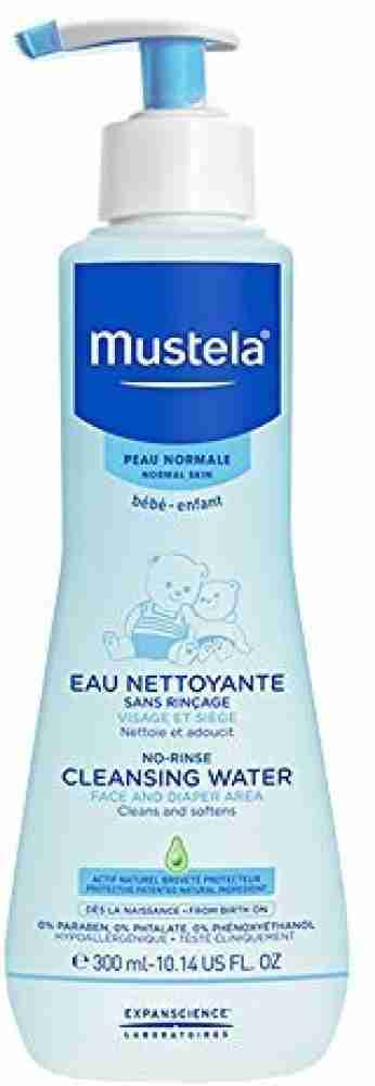 Mustela Baby Cleansing Water, No-Rinse Micellar Water with Natural Avocado  & Aloe Vera for Baby's Face, Body & Diaper 25.35 fl oz, 2-pack