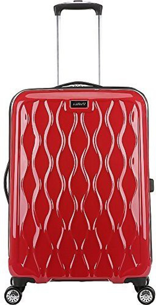 Antler Solid Hard Body Expandable Check in Suitcase 27 inch red