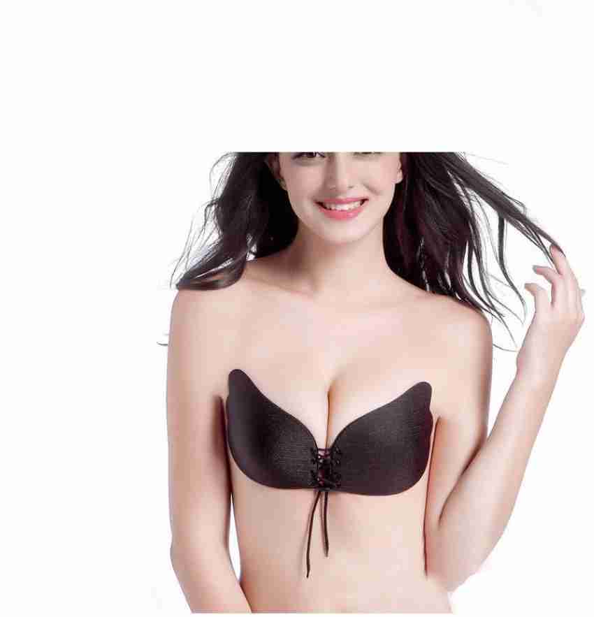 Women Inflatable Bra, Comfortable Padded Lift Push Up Bra, Invisible Bras,  Thickened Support Non-Slip Dress Bra,Flesh pro,80D 36D