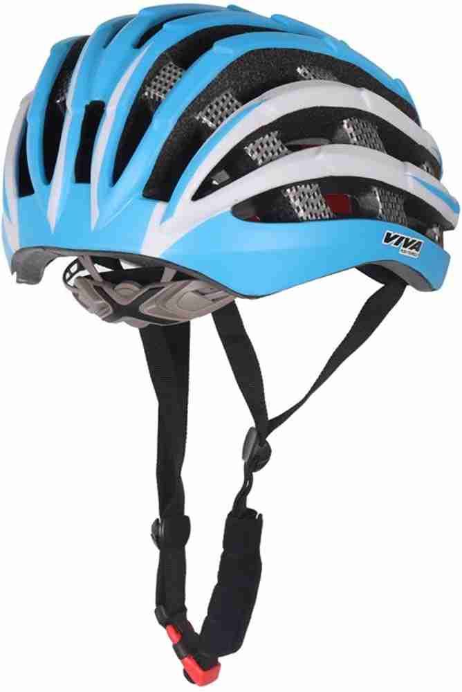Blue and on sale white bike helmet